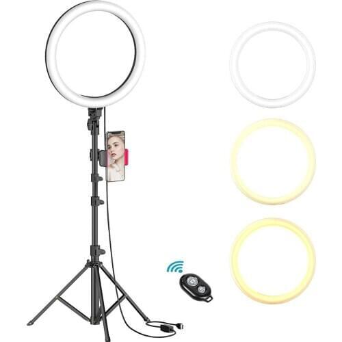 Photo Studio Phone Stand with LED Beauty Ring Light Photography Dimmable Fill-in Light Lamp+Tripod For Selfie Live Show