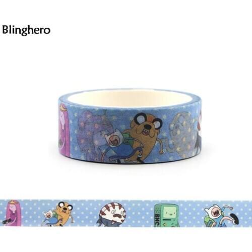 Blinghero Anime Adventure 15mmX5m Washi Tape DIY Masking Tape Adhesive Tapes Decorative Stickers Cute Hand Account Tapes BH0001