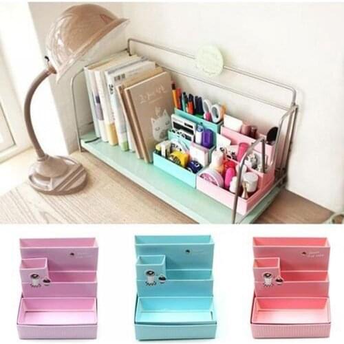 Diy Paper Board Bedroom Storage Box Stationery Makeup Cosmetic Organizer Case Home Desk Decor Student Dormitory Storage