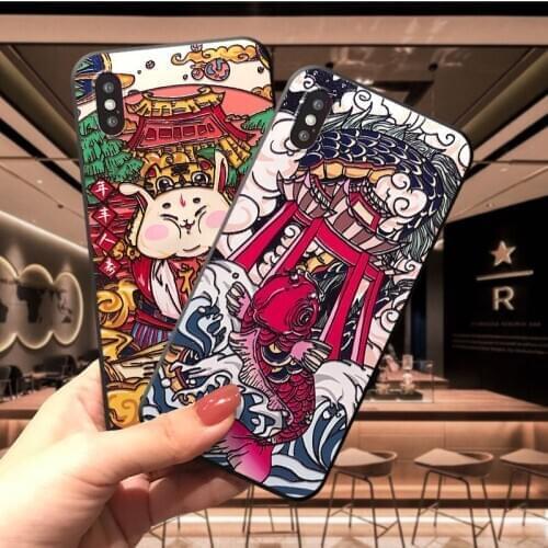 Cute Animal 3D Relief Phone Case For Samsung S10e S8 9 10 20 21 Ultra Plus Note8 9 10 20 Ultra Covers Matte Coque