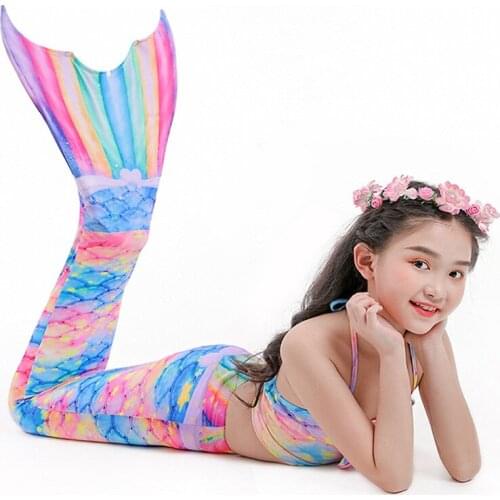 Girl Mermaid Swimsuit New Girl Fish Tail Swimsuit for Girl Childrens Bikini Dropshipping Welcome