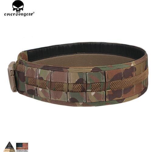 EMERSONGEAR Molle Belt Padded Patrol Belt Emerson Tactical Airsoft Hunting Load Bearing Combat Camo Molle Belt Multicam EM9241