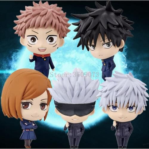 5pcs Jujutsu Kaisen Anime Figure Toys Itadori Yuji Fushiguro Megumi PVC Action Figure Toys Jujutsu Kaisen Model Doll Gift