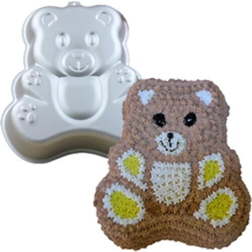 Bear Cake Mould Platter Bakeware Metal Sugarcraft for 3D Bread Chocolate Cheese Polymer Clay Baking Mold Kitchen Tools Bakery