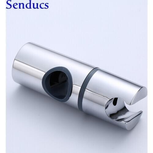 Shower Mounting Brackets Senducs Polished Chrome Hand Shower Holder with 24mm Round Shower Holder Quality Plastic Brackets