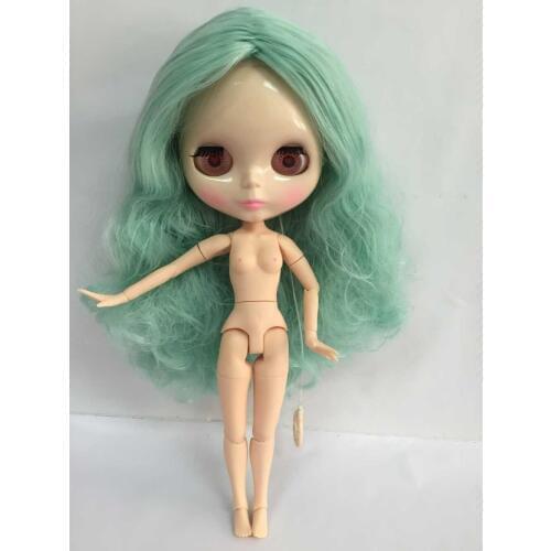 Joint body Nude blyth Doll green hair Factory doll pale green GG