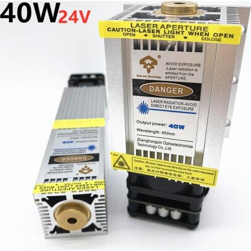 40W 24V laser module laser head, marking, engraving and cutting tool for wood and oxidized metal, efficient light transmission