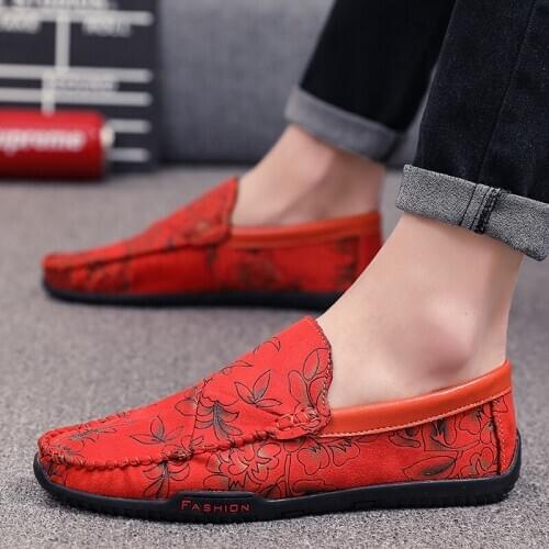 Men Genuine Leather Loafers Shoes slip on Male Breathable fashion hommes chaussures outdoor Casual Shoes Soft Leather Zapatos