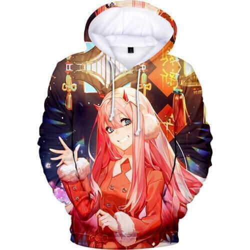 Fashion Darling in FRANXX 3D Hoodie Moving Anime Top Sweatshirt Cute Boy Girl Costume Man/Woman Pullover