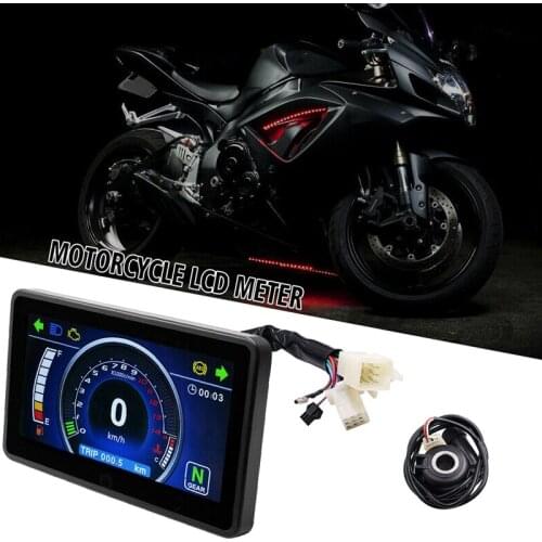 Motorcycle LCD Screen Speedometer Digital Waterproof Multi-function Odometer LB88