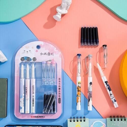 3pcs Erasable Pen Set 0.5/0.38/0.28mm Fine Nib Gel Pen With ink sac Ballpoint Pens for School Office Stationery Supplies