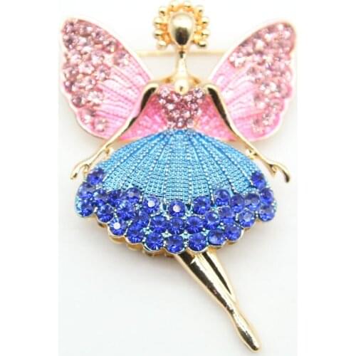 New fashion high-end alloy rhinestone brooch, elegant and versatile angel brooch, ladies fashion ladies clothing