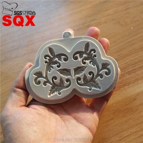 New arrival Sugar silicone mould food vintage leave fondant cake decorating tool SQ16344