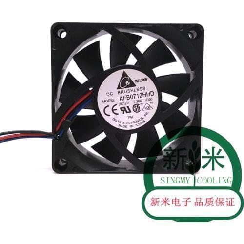 NEW DELTA 7020 7cm double ball bearing AFB0712HHD -R00 12V 0.30A cooling fan