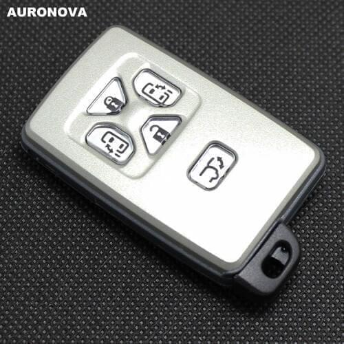 AURONOVA New Smart Key Shell for Toyota Crown Corolla Camry Rav4 Reiz Prado Land Cruiser 5 Square Buttons Remote Car Key Case