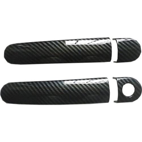 Plastic Imitation Carbon Fiber Door Handle Cover Trim Sticker for SEAT Ibiza 6J Mk4 6L Mk3 FR Cupra 2004 2005 2010 Accessories