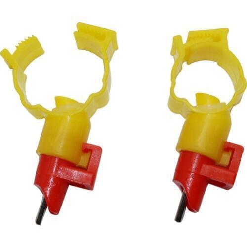 20 Pcs Oblique Mouth Chicken Duck Quail Automatic Drinking Pipe Diameter 25mm Yellow Nipple Drinker Fountains Equipment