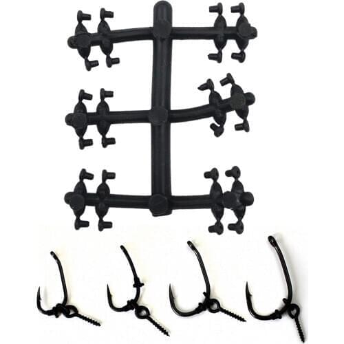 Durable Fishing Hook Stops Bracket Rack Fishing Bait Screw Rings Earring Stopper Fishing Jig DIY Making Accessory Supplies