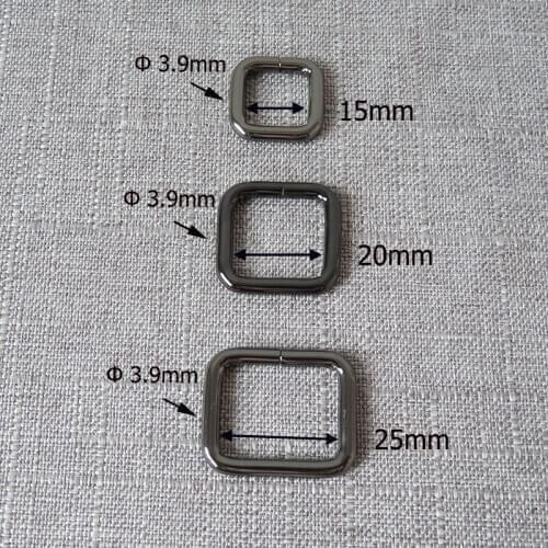 1Pc 15mm 20mm 25mm Webbing Square Metal Belt Ribbon Buckle Handbag Straps clasp Dog Leash Rope Garment DIY Hardware Accessory