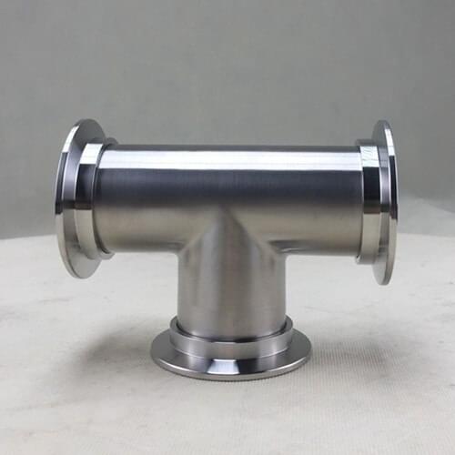 Equal Tee Pipe Sanitary Y Type Stainless Steel Tube Ss 316L Fittings Vacuum Kf Tee And Cross