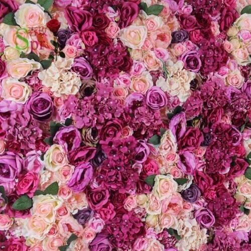SPR High quality wedding flower wall table runner stage backdrop decorative artificial flower table centerpiece