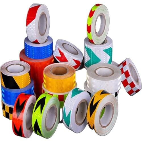 Truck Safety Mark Reflective Tape Stickers Car Moto Styling Self Adhesive Warning Safety Tape Automobiles Reflective Film
