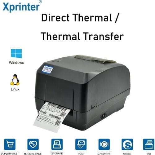 Xprinter H500B Direct Thermal Transfer Shipping Label Sticker Printer Bluetooth Barcode Ribbon Printer For Jewelry Tag Clothes