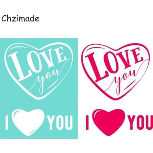 Chzimade I Love Him Self-Adhesive Silk Screen Printing Stencil Mesh Transfers 8.5x11" For T-Shirts Diy Home Decoration