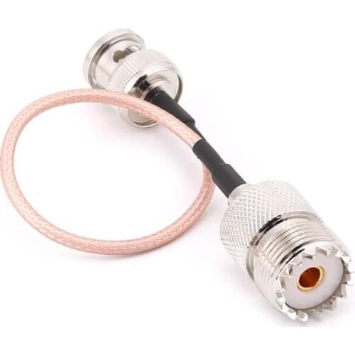 UHF SO239 Female To BNC Male RG316 Pigtail Cable 15cm Radio Coaxial Antenna Cables wholesale