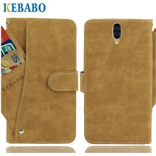 Vintage Leather Wallet INOI 6 Lite Case 5.5" Flip Luxury 3 Front Card Slots Cover Magnet Stand Phone Protective Bags