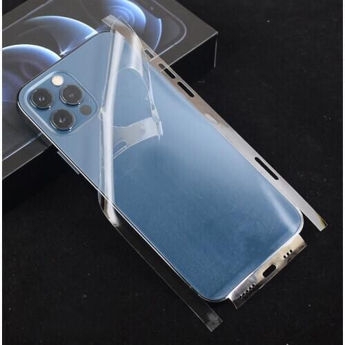 Clear 3D Carbon Fiber Skins Film Wrap Skin Phone Sticker For iPhone 12 Pro MAX 12 Mini 11 XS XR 8 7 6S Plus Transparent Sticker
