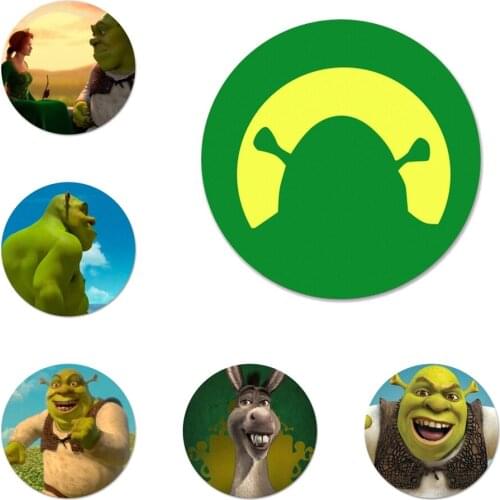 58mm Green Shrek Icons Pins Badge Decoration Brooches Metal Badges For Clothes Backpack Decoration