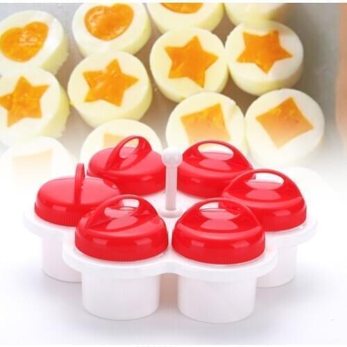1 Set/6Pcs Portable Egg Poachers Egg Tools Non-stick Silicone Eggs Cup Creative Kitchen Accessories