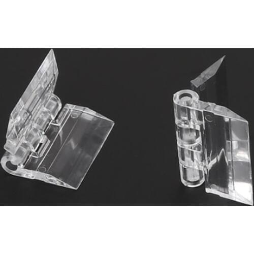 10Pcs Transparent Plastic Folding Hinges Durable Clear Acrylic Hinge Tools L69A