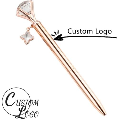 10pcs pretty Funny Cute stationery Custom pens metal ballpoint stationary school teacher gifts for customers School supplies