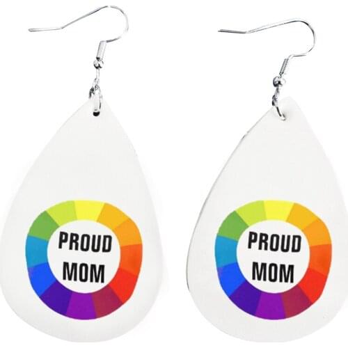 2021 Trend Proud Mom Fuax Leather Earrings We Are Now In Stock