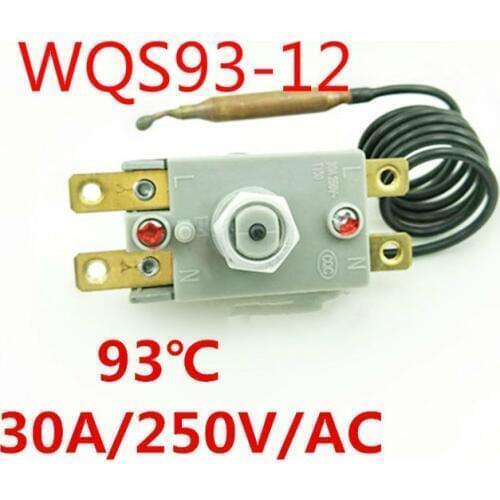 250VAC 30A 4 Pin Terminals Thermostat for Electric Water Heater Kettle WQS93-12