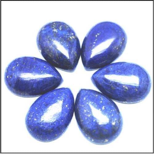 5pcs nature lapis lazuli stoneteadrop water shape stone cabochons lapis CABS 10x14mm 13x18mm 18x25mm hot sellling metal base top