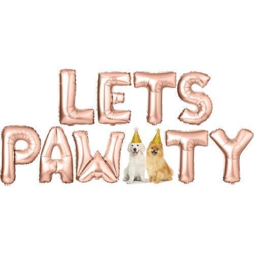 9PCS 16in Creative Pet Cat Dog Birthday Party Decoration Foil Balloon Cute Letter Party Balloon Decor Balloon For Pet Birthday