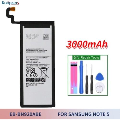 Battery for Samsung Galaxy Note 5 N9200 N920T N920C N920P SM-N9208 Mobile Phone EB-BN920ABE with free tools
