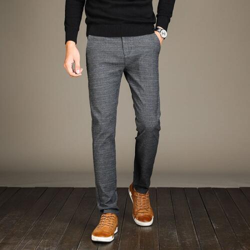 ICPANS Pants Full Length Cotton Pants Men regular Zipper men pants casual mens business trousers pants men big size 34 36 38