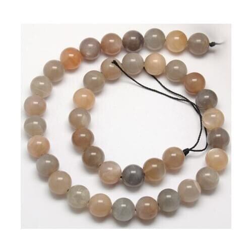 Natural Moonstone Beads Strands, Round, Moonstone, 8mm, Hole: 1mm; about 48pcs/strand, 15.7"