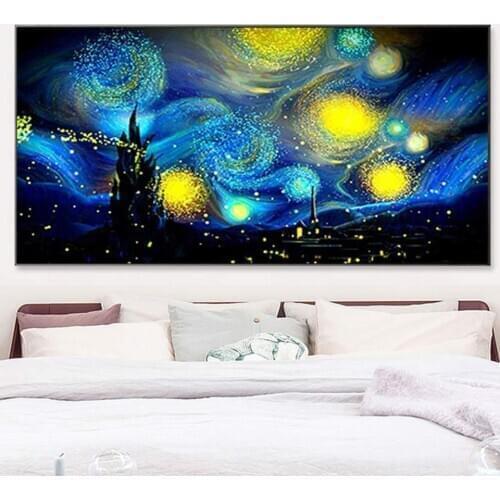 D diy Diamond Painting Starry sky diamond mosaic full square round drill diamond embroidery cross stitch Large Size Landscape