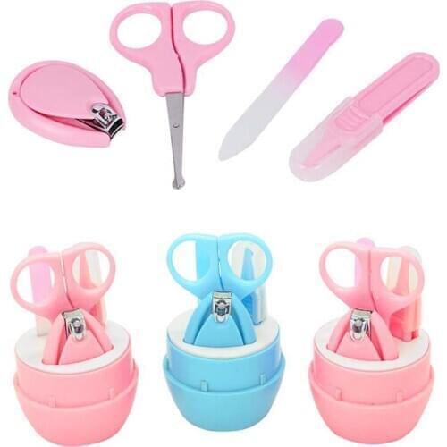 Baby Nail Care Set Practical Clipper Trimmer Baby Scissors Nail Shear Convenient Safety Baby Nail Clipper 4Pcs/Set