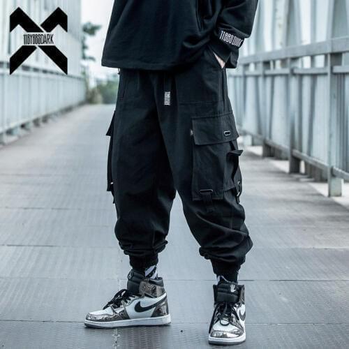 11 BYBBS DARK Mens Jogger Streetwear Tactics Cargo Pants Fashion Hip Hop Joggers Solid Color Trousers Mens Sweat Pants DG418