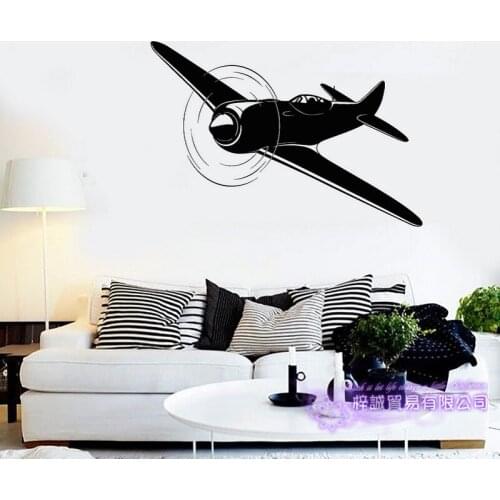 Airplane Sticker Vehicle Decal Classic Aircraft Posters Vinyl Wall Decals Aeroplane Parede Decor Mural Airplane Sticker