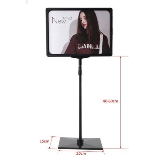 Hot sale pop advertising poster display stand rack A4 Photo frame price label sign Billboard Promotions card Picture Frame Rack
