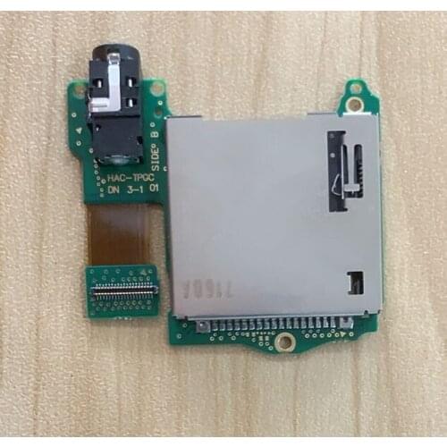 1Pcs NS Switch Game Card Slot Reader with Headphone Headset Earphone Port Socket Board for Nintend Switch V1 Old Version