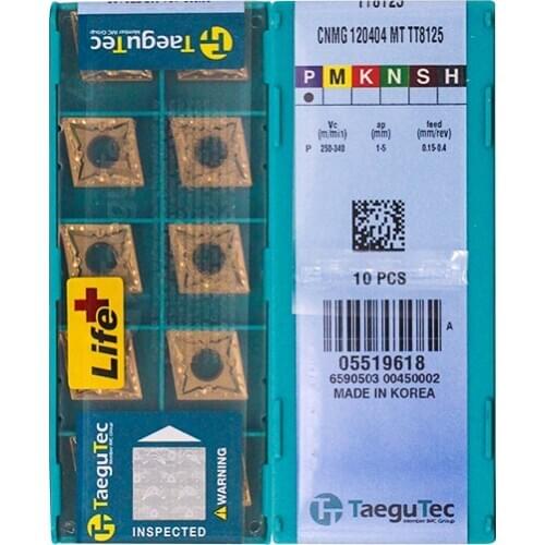 CNMG120404-MT TT8125 100% Original TAEGUTEC carbide insert with the best quality 10pcs/lot free shipping