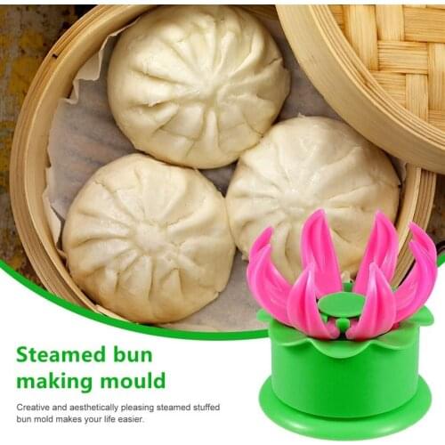 Chinese Baozi Mold Steamed Stuffed Bun Mold Baozi Maker Dim Sum Shaper DIY Green Household Making Mould Pastry Pie Dumpling